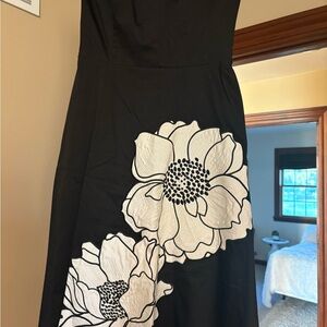 White House Black Market Asymmetrical Strapless A-Line Dress